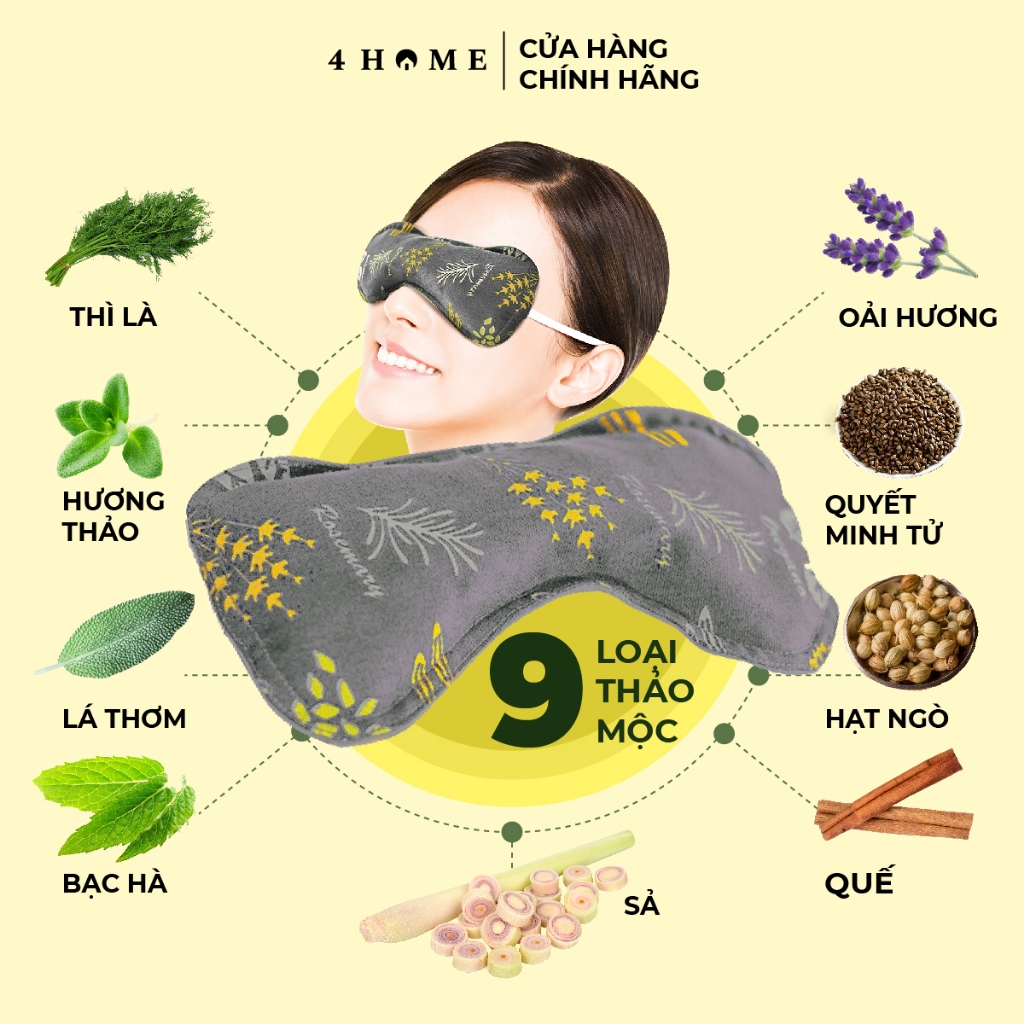 Ảnh Túi Chườm Mắt Thảo Mộc 4Home 1