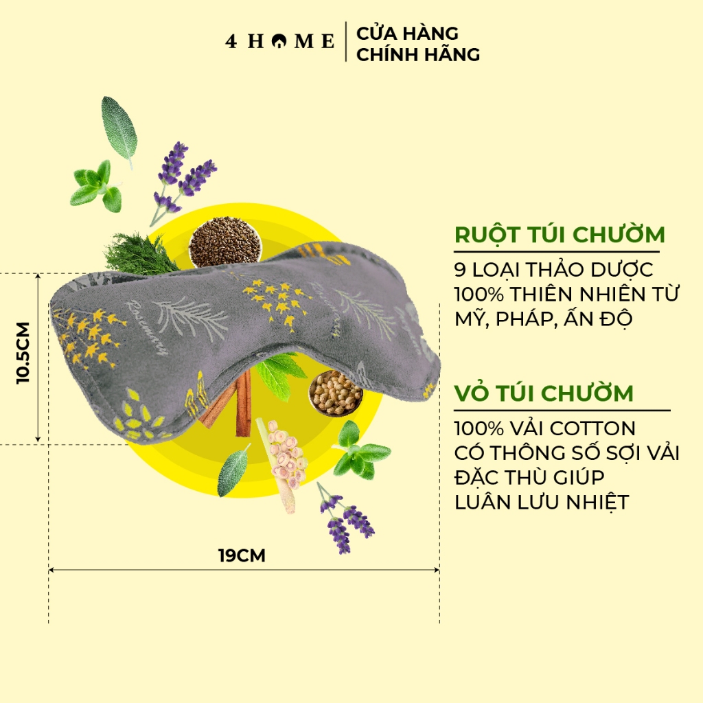 Ảnh Túi Chườm Mắt Thảo Mộc 4Home 3