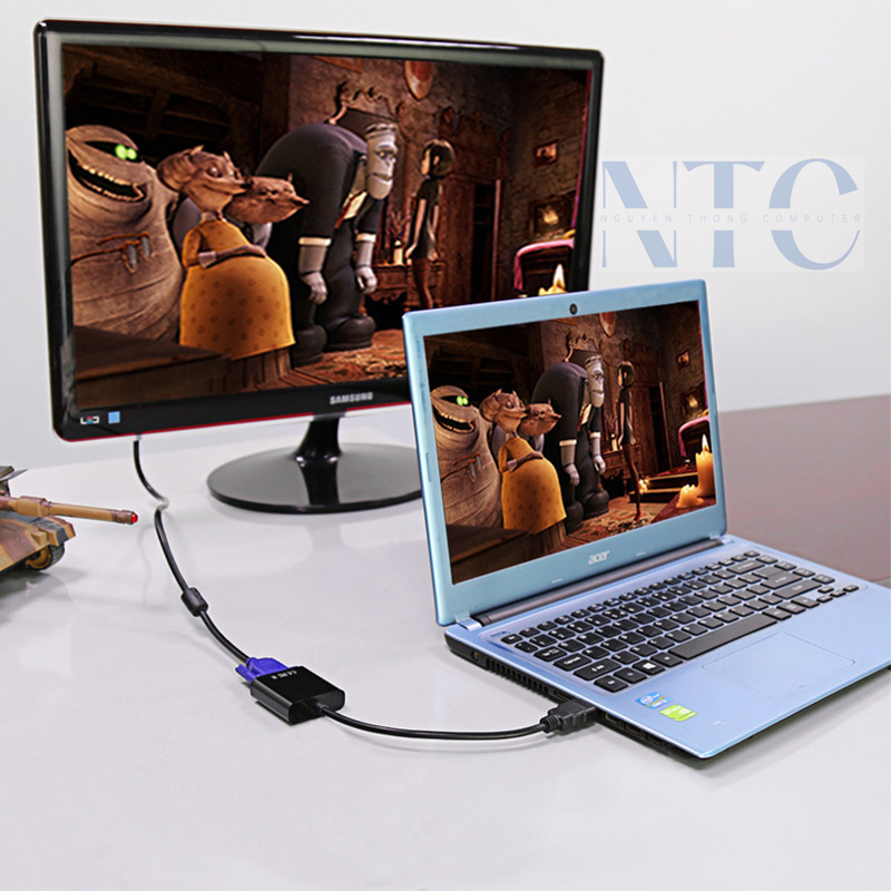 Cáp HDMI Sang VGA Cao Cấp – Hỗ Trợ Full HD 1920x1080P, Dùng Cho PC, Laptop, TV, Máy Chiếu | BigBuy360 - bigbuy360.vn