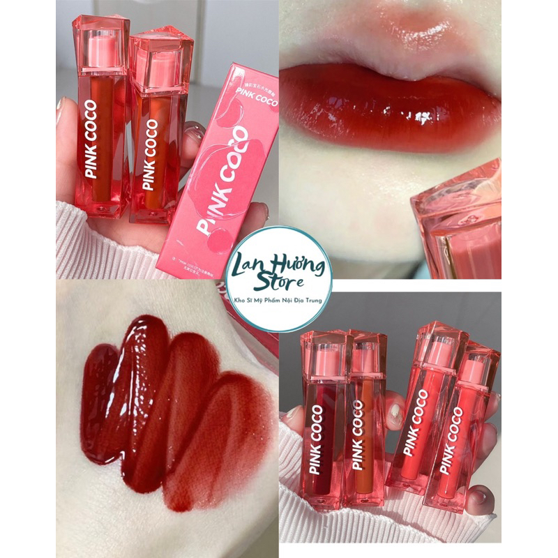SON PINKCOCO PHA LÊ ĐỎ TIN BÓNG LÌ VÕ TRONG SUỐT | Shopee Việt Nam