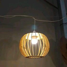 Đèn gỗ diy 144, đèn gỗ cầu 144, đèn gỗ trang trí, đèn trang trí