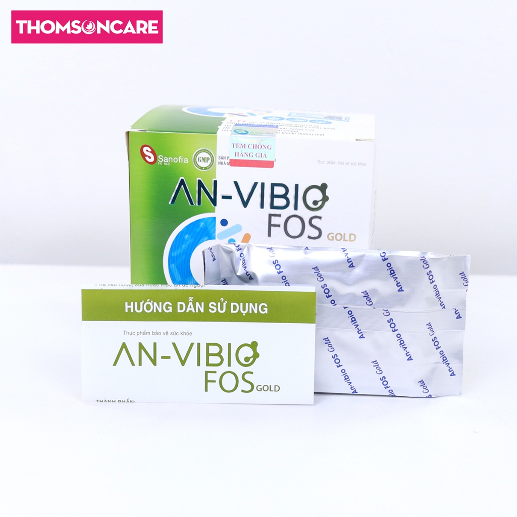 Men vi sinh An Vibio Fos Gold combo 10 gói - Bổ sung lợi khuẩn, giảm ...