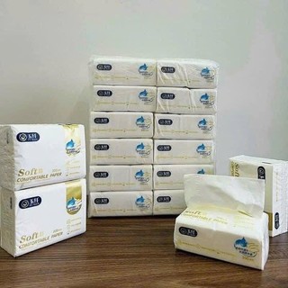 Bịch 12 Gói Giấy Ăn Soft 300 Tờ Home Max, Khăn Giấy Ăn Siêu Dai Trắng Sạch Mềm Mịn Tiện Lợi Gia Đình
