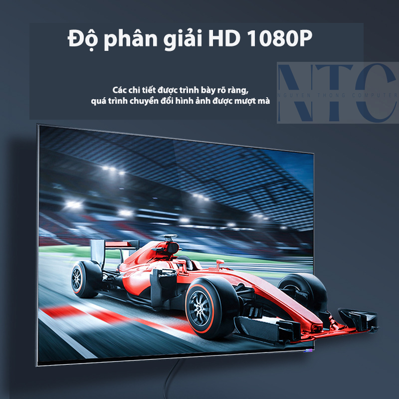 Cáp HDMI Sang VGA Cao Cấp – Hỗ Trợ Full HD 1920x1080P, Dùng Cho PC, Laptop, TV, Máy Chiếu | BigBuy360 - bigbuy360.vn