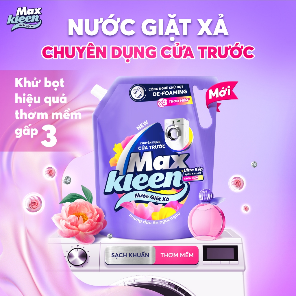 Ảnh Combo Túi Nước Giặt Xả MaxKleen chuyên dụng Cửa trước 3.6kg + Túi Viên Giặt Xả (34 viên) 3