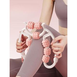 Con Lăn Massage Cơ Bắp Chữ U 9 Bánh Tiện Lợi, Dùng Tập Yoga, Có Thể Mở Rộng 60CM Giúp Thư Giản, Thon Cơ