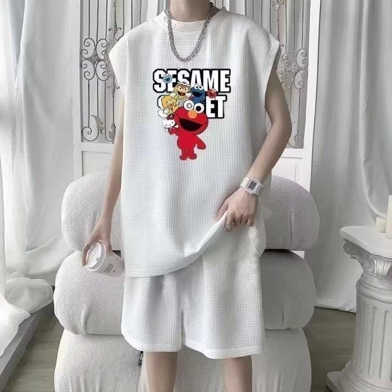 Bộ Phông Hè Thể Thao Cổ Tròn Phối Hoạ Tiết 5D SESAME Sành Điệu, Chất Liệu Cotton Mềm Mịn Thấm Hút Mồ Hôi Cực Tốt