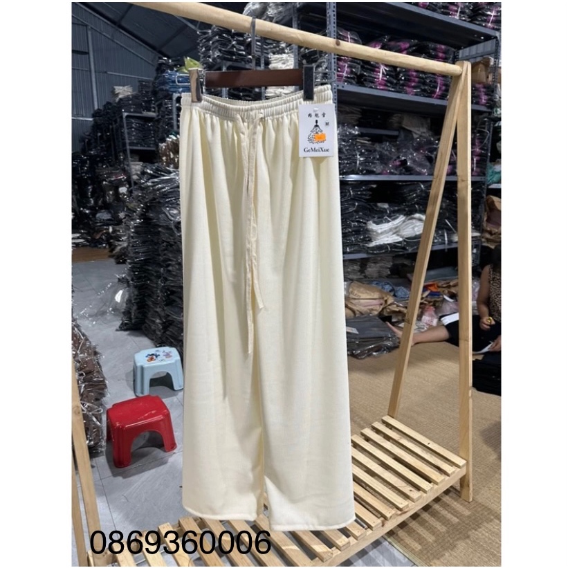 Quần ống rộng vải nỉ chất ấm áp cho mùa đông hottrend
