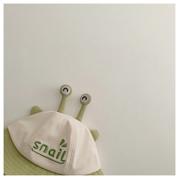 Mũ nón vành hình mắt ốc sên Snail cho bé trai bé gái đi học kèm chắn giọt kéo khoá mesocshop