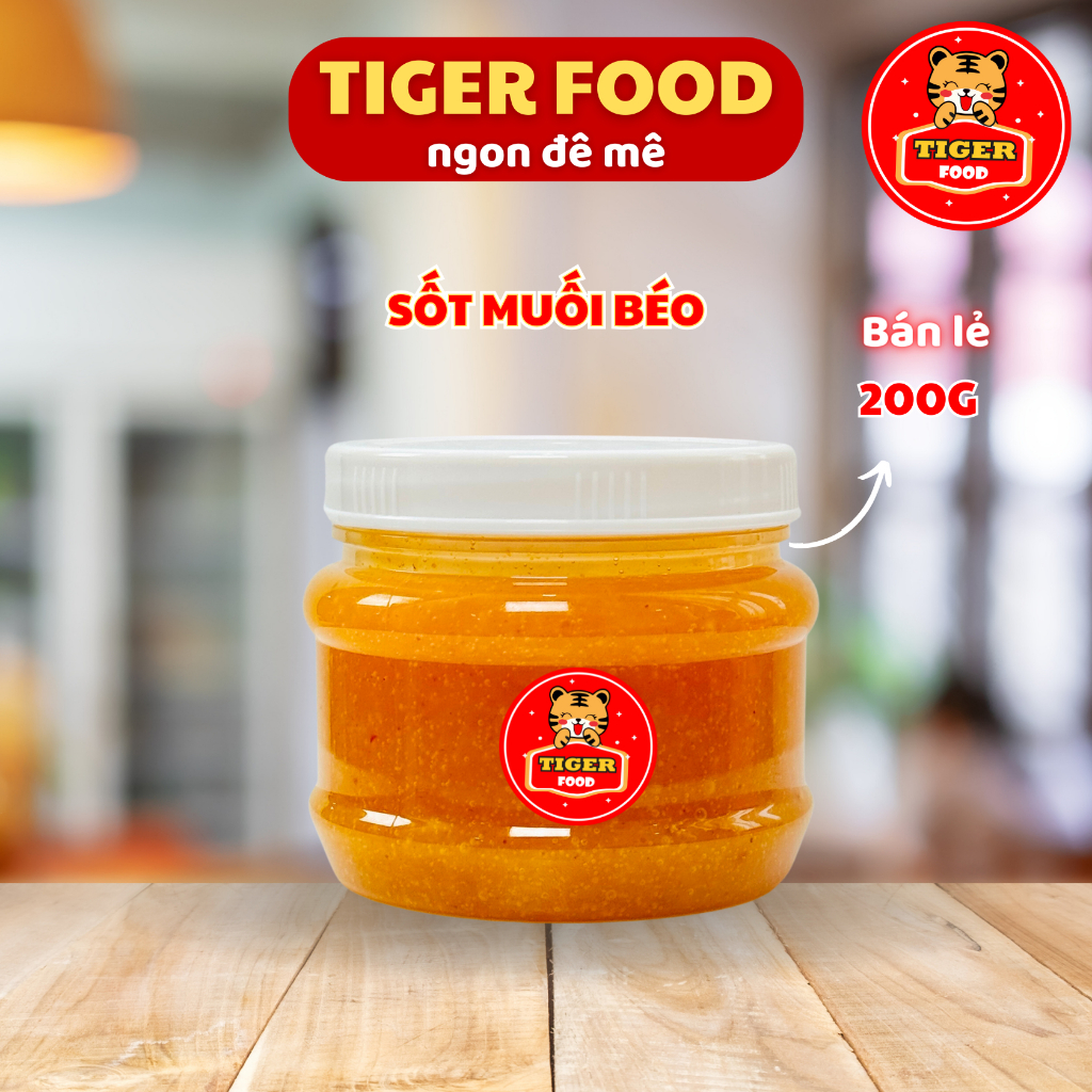 Sốt muối béo 200g TIGER FOOD - Sốt bơ trứng muối hũ 200g bán lẻ không kèm  topping