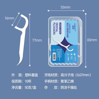 Hộp 50 Que Tăm Xỉa Răng Nha Khoa Dùng 1 lần Macromolecule - Tăm Chỉ Nha Khoa Hộp 50 Cây Dental Flossers