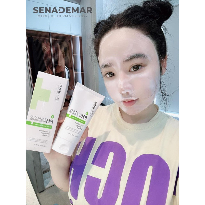 Sữa rửa mặt Sena demar PH balanced deep cleansing foam 150ml - hạn 2028 Hàn Quốc sữa rửa mặt senademar  IS453