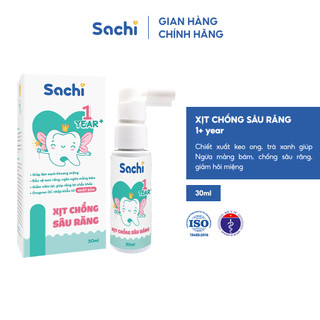 Xịt Chống Sâu Răng Sachi 30ml Cho Bé Từ 1 Tuổi Chiết Xuất Ovopron Nhật Bản Ngừa Viêm Lợi Chắc Răng