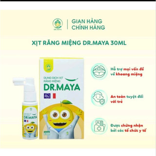 Dung dịch xịt răng miệng Dr.Maya 30ml phòng sâu răng,viêM lợi,nấm miệng,tưa lưỡi cho bé