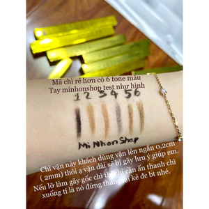 Chì kẻ mày dạng vặn kèm đầu cọ chải vỏ vàng gold hàng nội địa trung