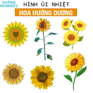 Có In Theo Yêu Cầu, Hình Ủi Hoa Hướng Dương - Hoa Mặt Trời10