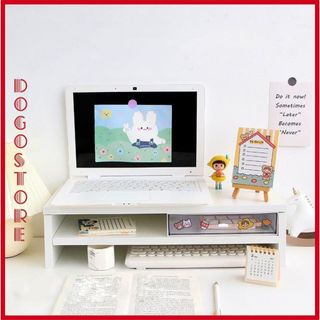Kệ kê màn hình kệ máy tính Laptop để bàn 2 tầng gỗ thông minh cải thiện tư thế ngồi 50x18x13 ND13