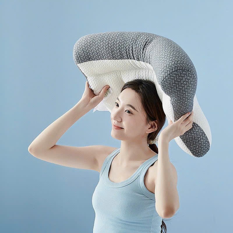 Ảnh Ruột gối matxa chống ngáy Lidaco chống đau mỏi vai gáy thiết kế chuyên biệt nâng đỡ cổ 3