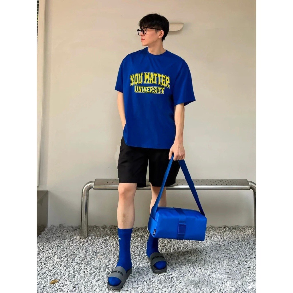 Bộ Phông Hè Thể Thao Cổ Tròn Phối Chữ You Matter Cá Tính Sành Điệu, Chất Liệu Cotton Mềm Mịn Thấm Hút Mồ Hôi Cực Tốt