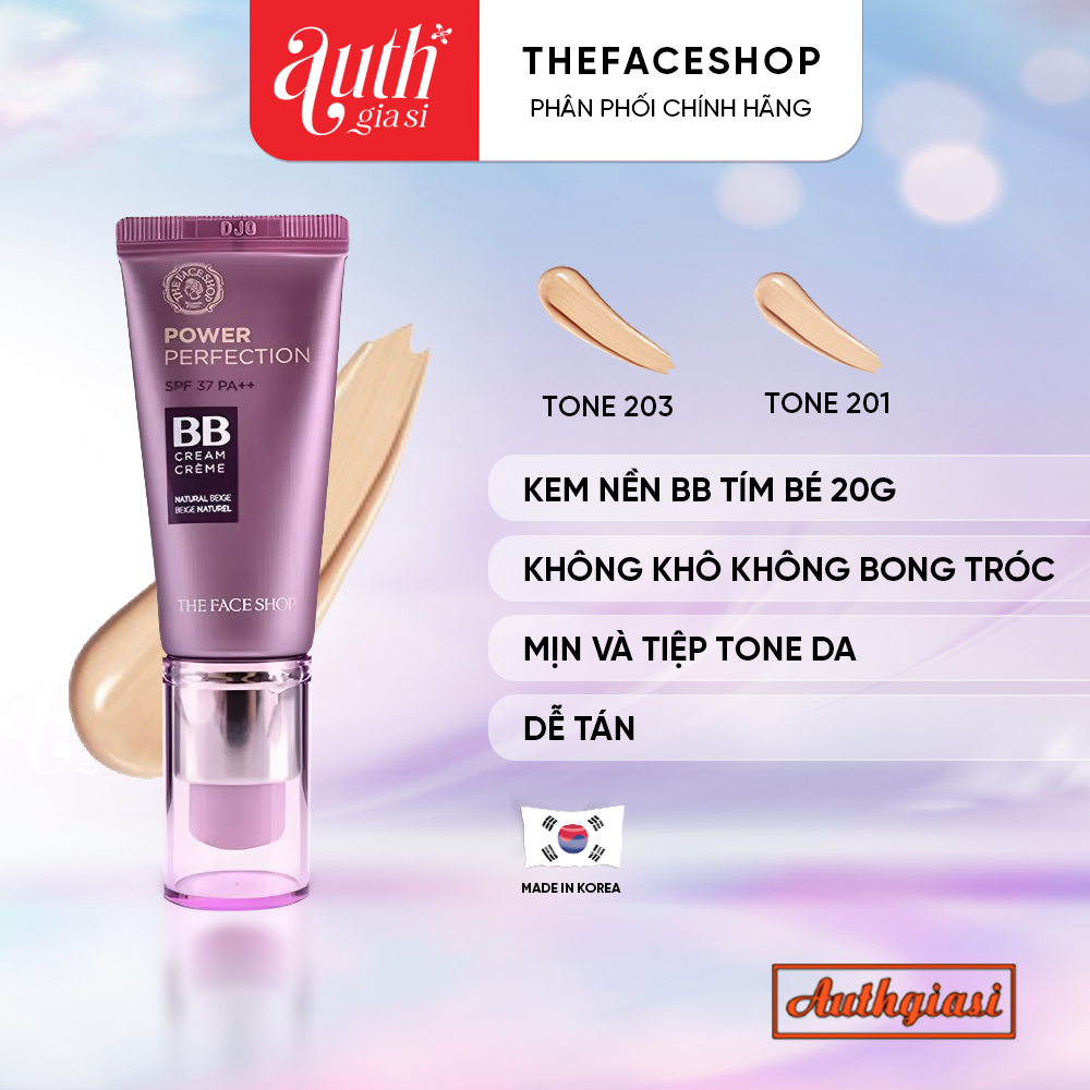 Kem nền đa năng The Face Shop BB Cream Face it Power Perfection BB tím