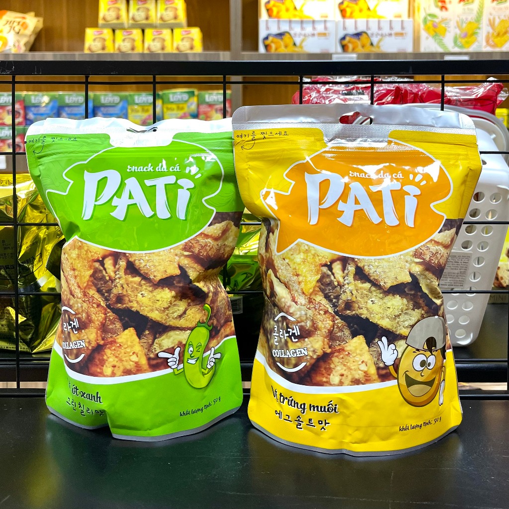 Snack da cá vị ớt xanh/ trứng muối Pati 50g | Shopee Việt Nam
