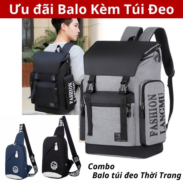 Ba lô kết hợp túi đeo chéo thời trang : BA LÔ ST294 và TÚI ĐEO CHÉO 1988 SHINE TORE