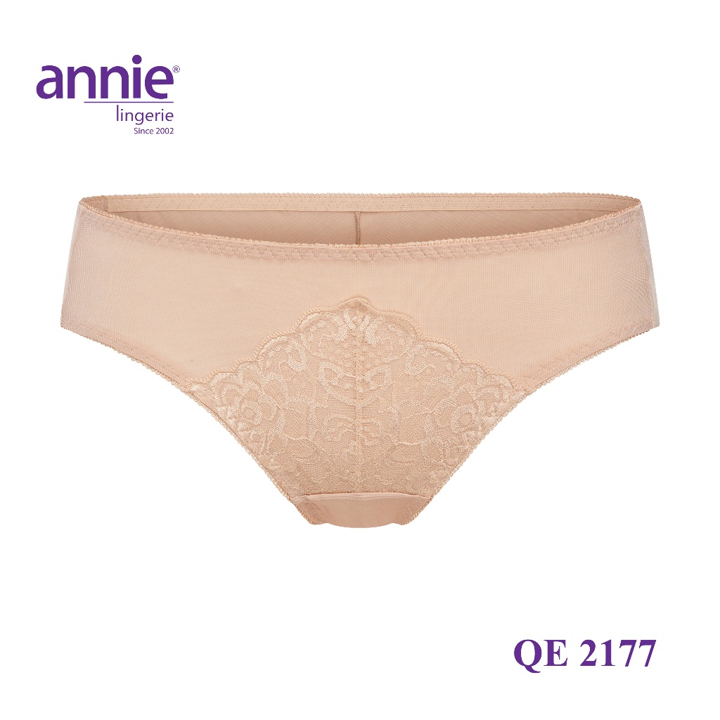 Combo 3 quần lót nữ phối ren annie QE 2177 không vết hằn,co giãn 4 chiều,lưng thấp,thoáng mát