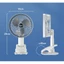 Quạt Tích Điện Để Bàn Có Đế Kẹp Tiện Lợi, Đầu Xoay 360 Độ, Quạt Tích Điện Để Bàn Có đế kẹp hít tường