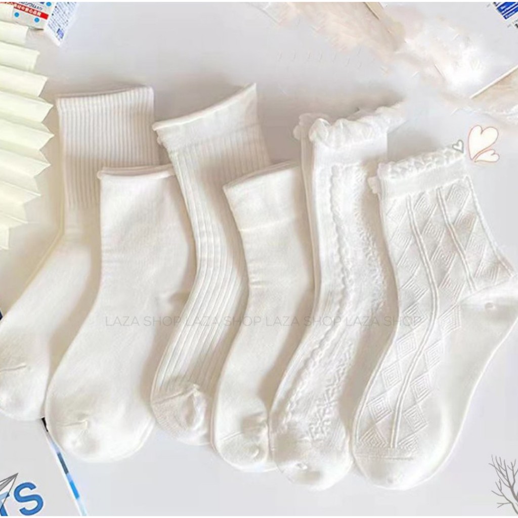COMBO tất cổ cao họa tiết đơn giản phong cách basic dễ mix đồ - Ekiu Shop
