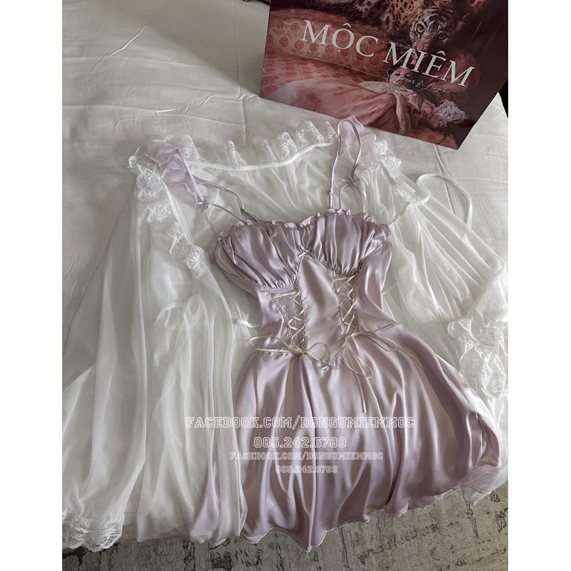 Váy ngủ lụa sexy quyến rũ gợi cảm cao cấp HV210