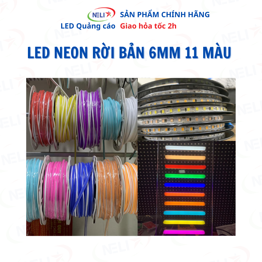 LED Neon rời bản 6mm làm biển neon quảng cáo, trang trí (Led ziczac 120 ...