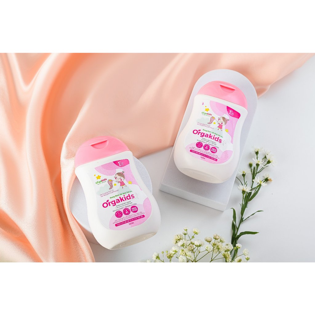 Dung dịch vệ sinh trẻ em Orgakids dịu nhẹ, an toàn cho làn da bé - lọ 150ml