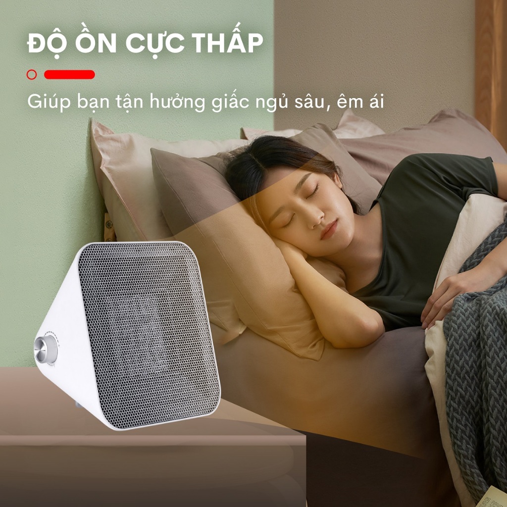 Quạt sưởi gốm FH1100 không gây tiếng ồn, không đốt oxy giữ cân bằng độ ẩm trong phòng, bảo hành 12 tháng toàn quốc