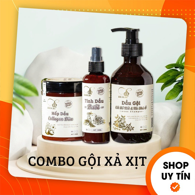 (Combo 3 Chai) Dầu Gội và Dầu Xả, Xịt Bồ Kết Hà Thủ Ô, Dừa Dr DIHI Hỗ Trợ Mọc Tóc Giảm Rụng Tóc Giúp Tóc Nhanh Dài 2024