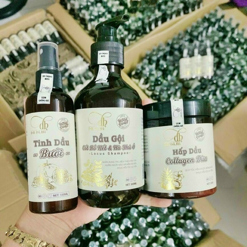 (Combo 3 Chai) Dầu Gội và Dầu Xả, Xịt Bồ Kết Hà Thủ Ô, Dừa Dr DIHI Hỗ Trợ Mọc Tóc Giảm Rụng Tóc Giúp Tóc Nhanh Dài 2024