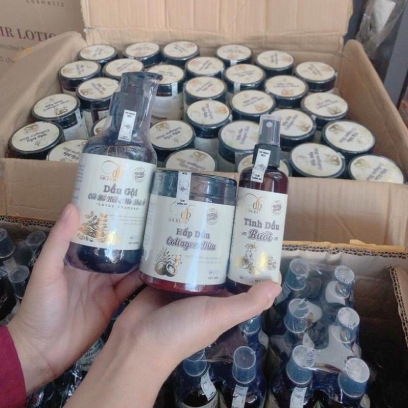 (Combo 3 Chai) Dầu Gội và Dầu Xả, Xịt Bồ Kết Hà Thủ Ô, Dừa Dr DIHI Hỗ Trợ Mọc Tóc Giảm Rụng Tóc Giúp Tóc Nhanh Dài 2024