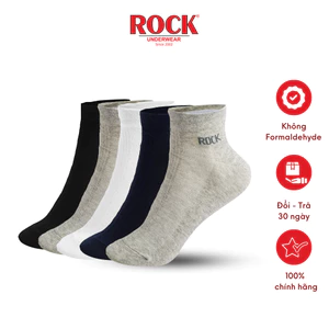 Set 5 Đôi tất nam cao cấp cổ thấp ROCK UNDERWEAR VA 502, ngăn mùi, thấm hút, kháng khuẩn