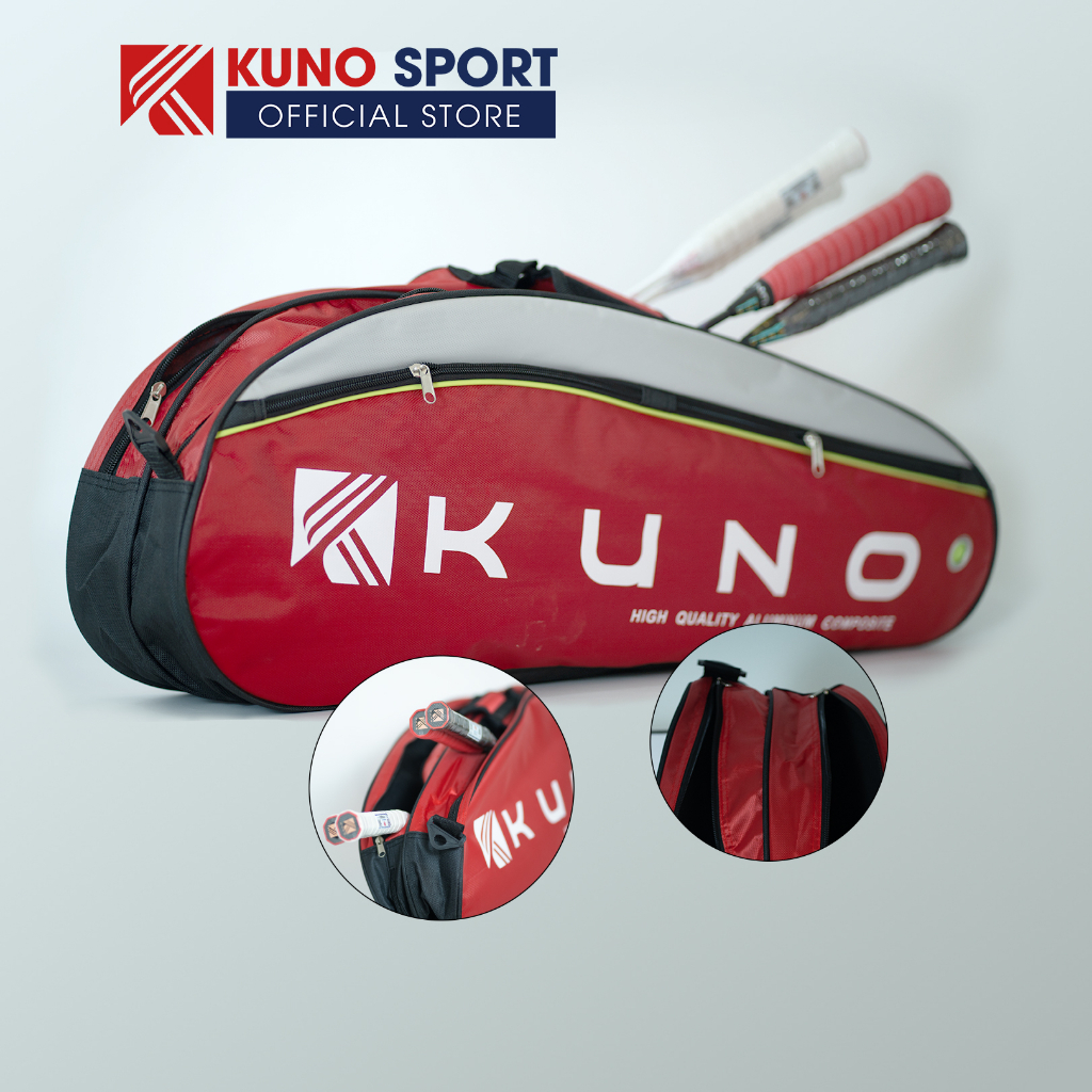 Ảnh Túi Đựng Vợt Cầu Lông Tennis KUNO Loại 3 Ngăn Cao Cấp Chống Nước Siêu Bền 3
