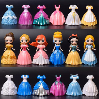 Búp bê thay váy, Set 6 công chúa tặng kèm 18 váy thay đổi
