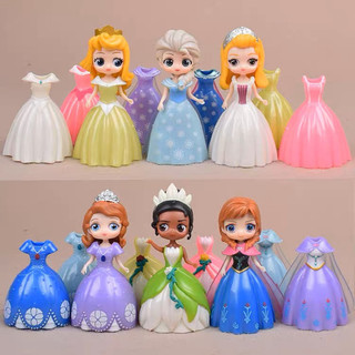 Búp bê thay váy, Set 6 công chúa tặng kèm 18 váy thay đổi