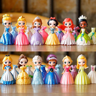 Búp bê thay váy, Set 6 công chúa tặng kèm 18 váy thay đổi