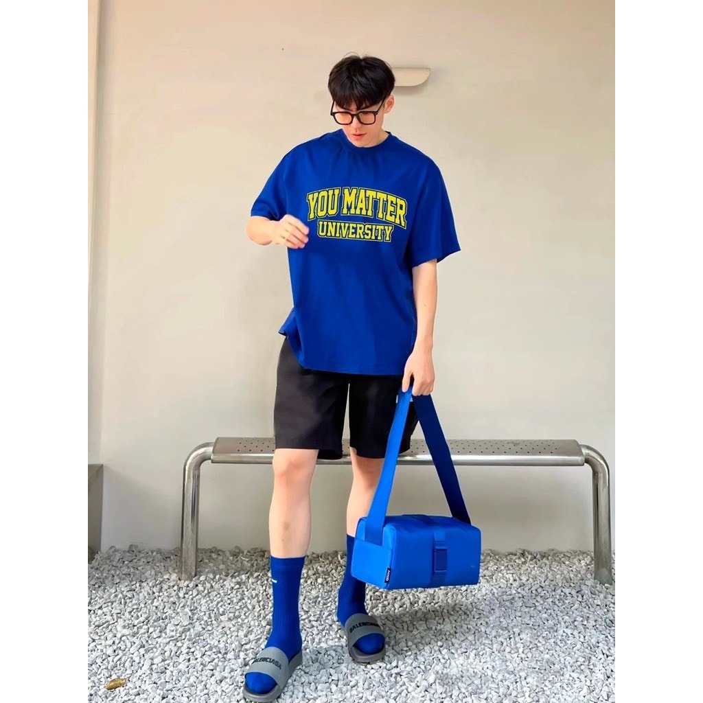 Bộ Phông Hè Thể Thao Cổ Tròn Phối Chữ You Matter Cá Tính Sành Điệu, Chất Liệu Cotton Mềm Mịn Thấm Hút Mồ Hôi Cực Tốt
