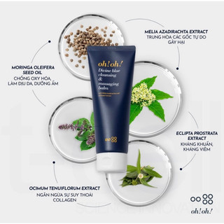 (Hàng Công TY) Sáp tẩy trang oh!oh! Divine Blue Cleansing & Massaging Balm 150ml Duduhouse