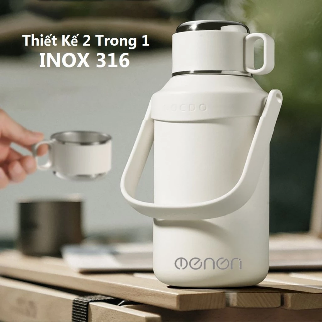 Bình Giữ Nhiệt INOX 316 1200ml Giữ Nhiệt 24h An Toàn Sức Khoẻ Khi Sử Dụng - NENON