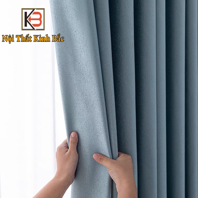Rèm vải KB02-3 Rèm cửa Polysete vải dày dệt khăng khít che nắng cản ...