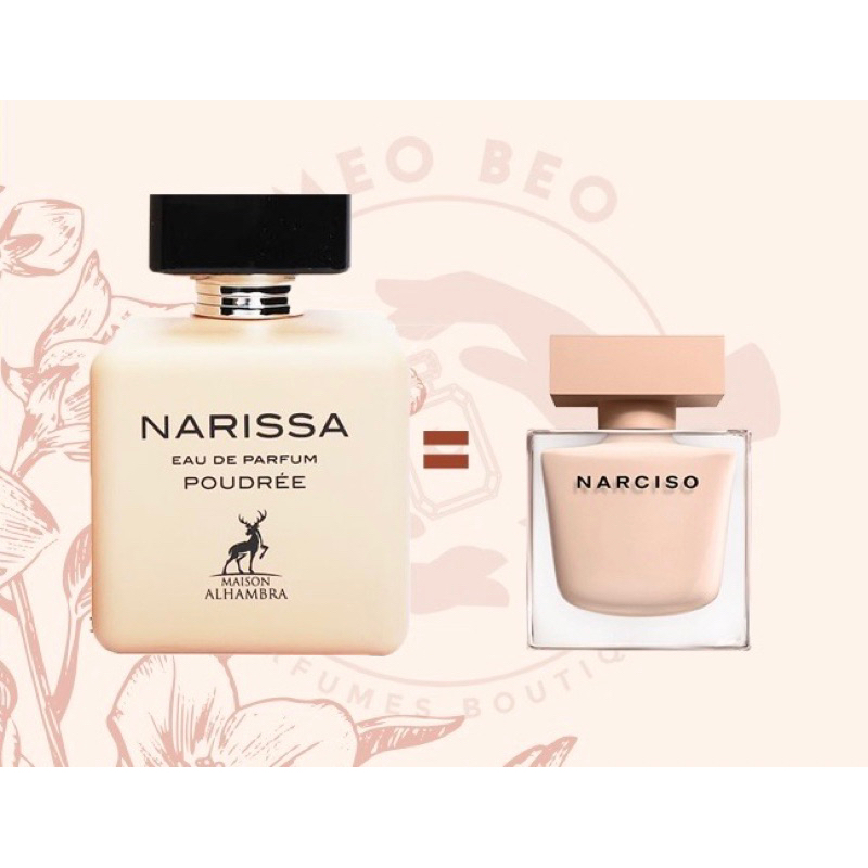 Nước hoa nữ Narissa Poudree Maison Alhambra bản DUPE của Narciso Rodriguez Poudree Lưu hương
