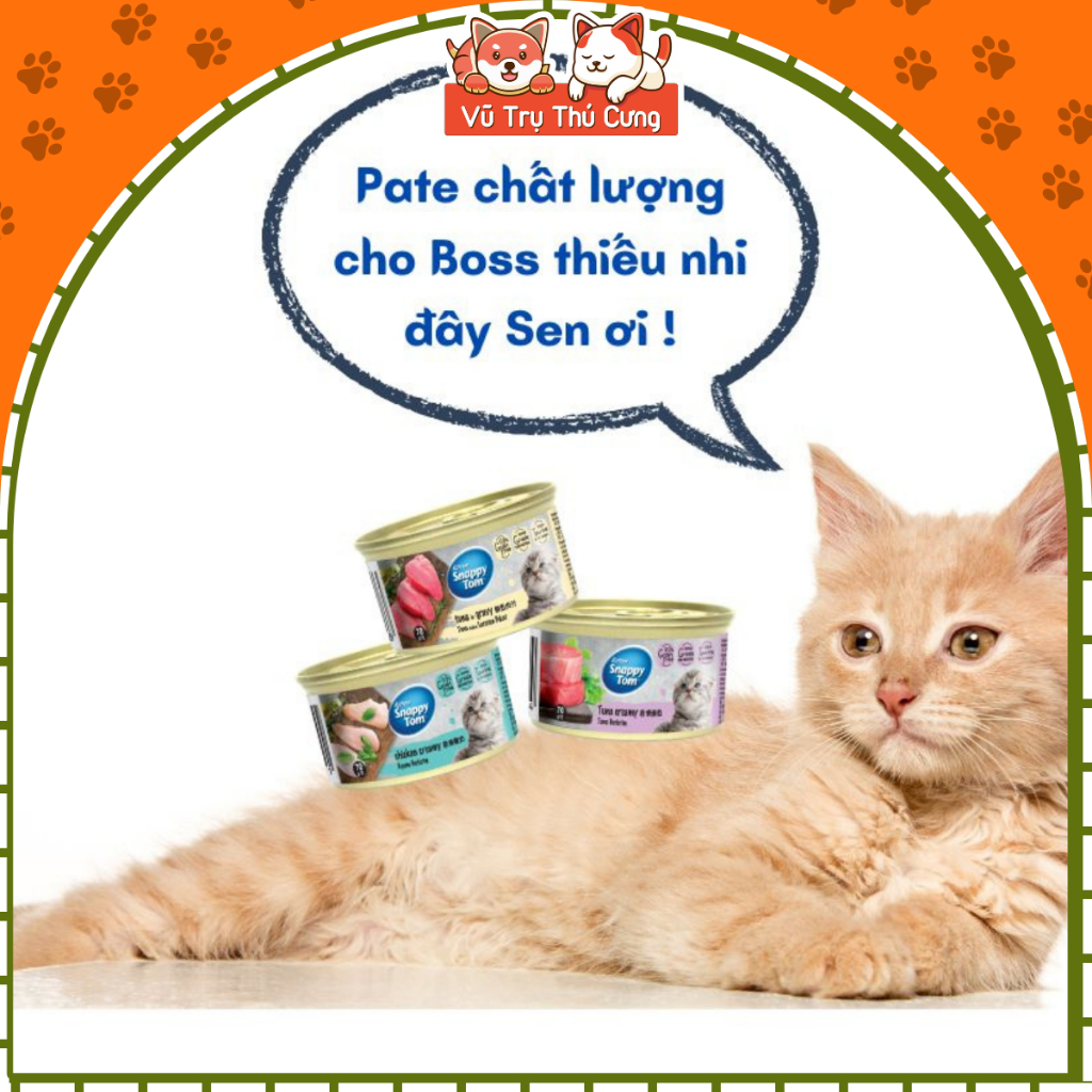 Pate Snappy Tom Cho Mèo Con Lon 70g