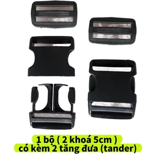Khóa bóp nhựa dành cho balo, túi, đồ bảo hộ có kèm tander