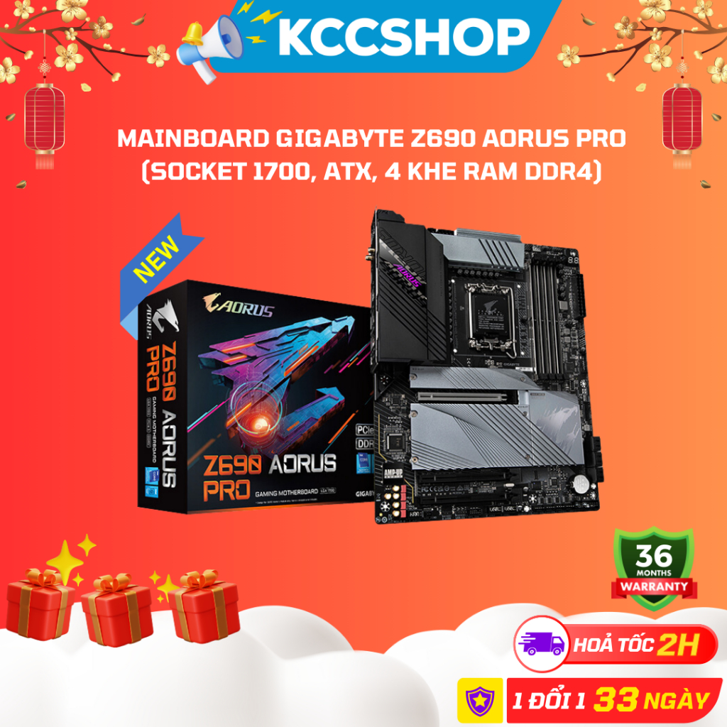 Mainboard GIGABYTE Z690 AORUS PRO (Intel Z690, Socket 1700, ATX, 4 khe