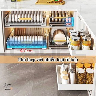 Gslife Kệ Để Đồ Tủ Bếp Inox ,Kệ Đựng Đồ Đa Năng, Kệ Đựng Gia Vị